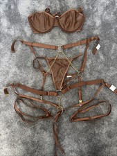 Shein Faux Leather Tan Bra and