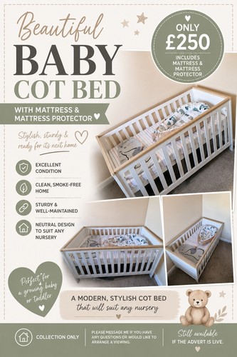 Baby cot bed frame - baby,