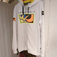 VALENTINO ROSSI 46 WOMENS FLEECE HOODIE OFFICIAL MERCHANDISE WHITE VR46