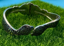 Vintage Silver Metal Snake Design Magnetic Bracelet Bangle