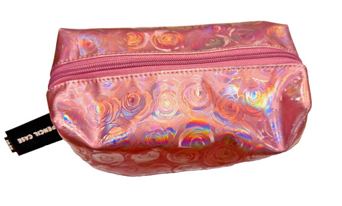 Pink rose cube pencil case - rose,