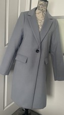 Blue/Grey New Look Coat Size 12 Excellent Condition Hardly Worn
