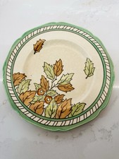Art Deco Charlotte Rhead Charger Plate 4921 Autumnal Leaves Pattern