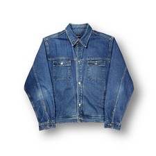 90s Rockport Medium Dark Blue Heavy Denim Button Up Jacket Size Large