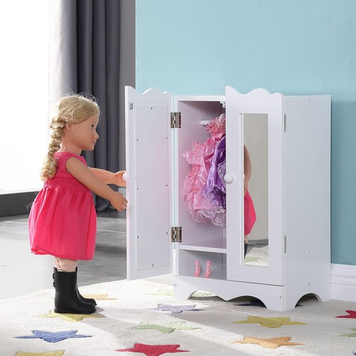 Inch doll wardrobe wooden - 18,