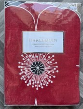 Harlequin Superking Duvet Set 260cm x 220cm NEW Red/White Incl. 4 x Pillowcase