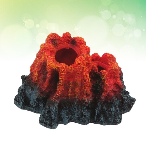 Aquarium volcano ornament - aquarium,
