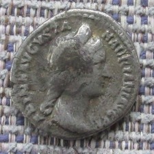 SABINA  wife of Hadrian  Roman silver denarius