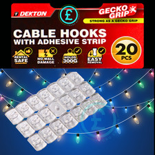 Clear Adhesive Cable Hooks 20