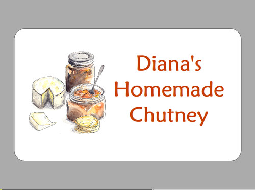 Chutney stickers jam pot - chutney,