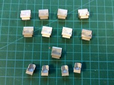 13x 4mm COACH SEATS WHITE METAL FOR SCRATCHBUILDING SOUTHERN PULLMAN OBS CAR