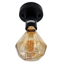 Retro Industrial E27 Plain Batten Lamp Bulb Holder Vintage Edison Black Lamp