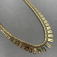 Cleopatra Style Chain Necklace 9ct 375 Yellow Gold - 16" Inches