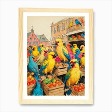 Colorful Parrots 2 Art Print
