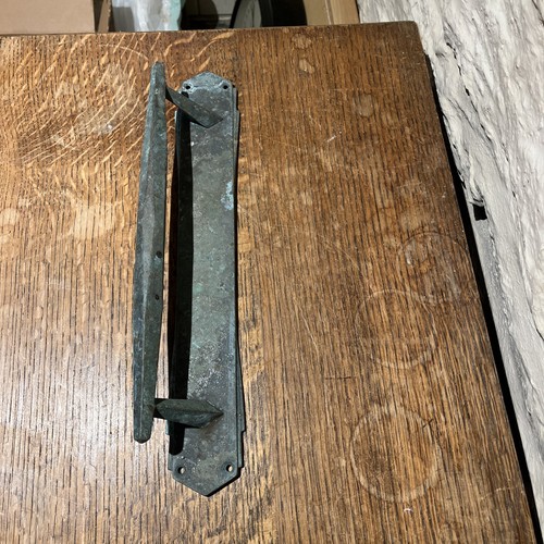Solid brass door pull handle - brass,