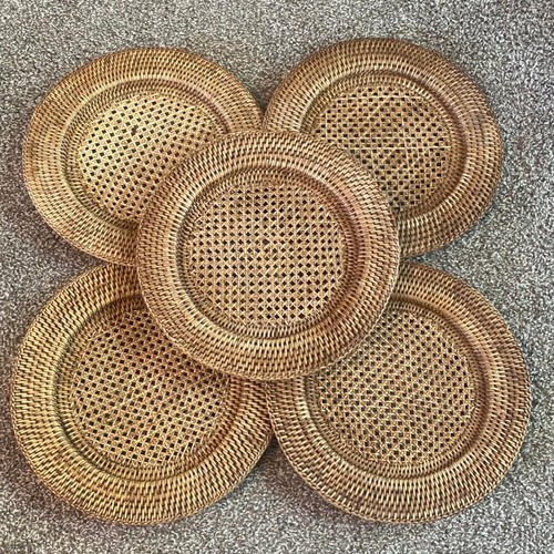 Set woven rattan - of,
