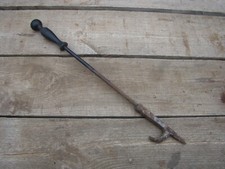 Cast Iron & Steel Open Fire Poker Log Rake Companion Piece BBQ Fire Pit