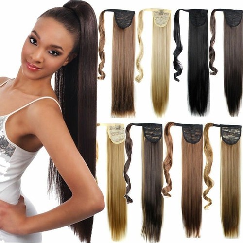Real long clip ponytail - real,