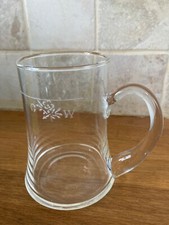 Set 6  vintage glass half-pint beer glasses hand blown  c 1968 Great Western?