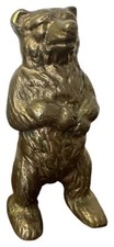 Antique Heavy Cast Brass Bear Figure Statute  c. 1910 - 820 Grams