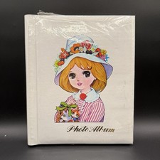 Vintage Photo Album Big Eye Girl With Kittens 9”x 11” Pages Retro 1970s Sealed