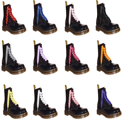 Flat satin ribbon shoelaces - ribbon, my