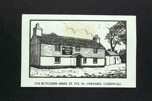 Matchbox label pub inn - label,