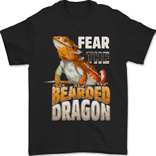 Fear the Bearded Dragon Mens T-Shirt 100% Cotton