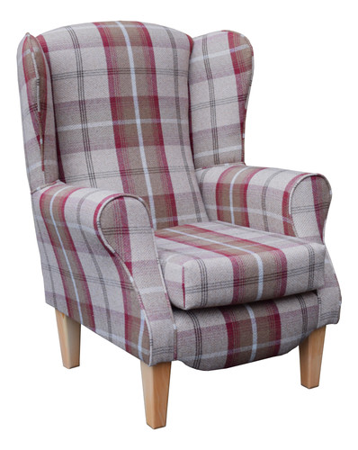 Wing back fireside chair - fireside, rosso