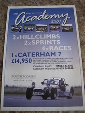 CATERHAM ACADEMY HILLCLIMBS SPRINTS RACES 2003 ADVERT A4 FILE 36