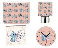 STITCH and ANGEL - 10" Lightshade, Touch Lamp, Wall Art, Wall Clock or Bundle