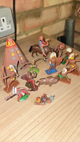 Britains crescent toy indians - toy,