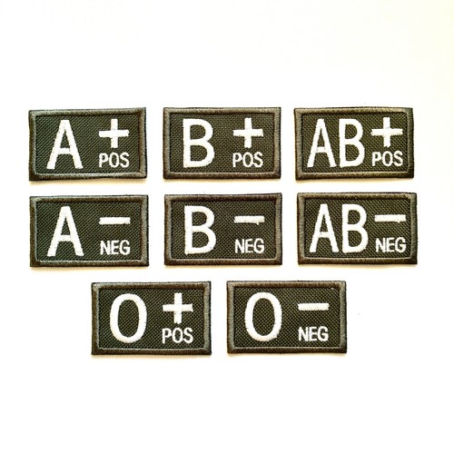 Embroidered blood group - embroidered,