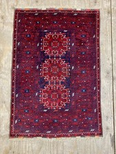 Vintage Bokhara Hand Knotted Unusual  Rug