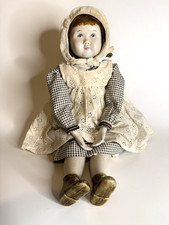 Vintage Prickwillow Pottery Pale Faced Shoulder Head China Porcelain Bisque Doll