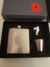 Remembrance Poppy Hip Flask