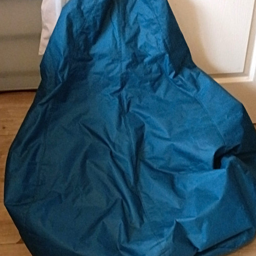 Turquoise polyester beanbag - turquoise,