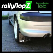 rallyflapZ | Mudflaps & Fixing Kit to fit Peugeot 206 Black 3.2mm PVC *Gloss L-W