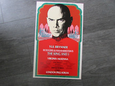 Yul Brynner & Virginia McKenna in the King and I London Palladium Theatre Poster