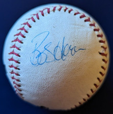 Bob Horner AUTOGRAPH Wilson Triumph ball on panel AUTO BRAVES (FREE S/H)