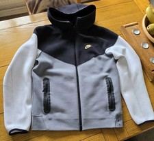 Nike Tech Fleece Hoodie Mens size M Full Zip Up Jacket black blue white