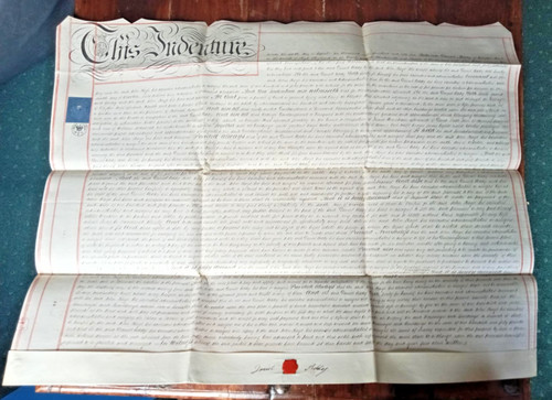 Victorian vellum indenture - victorian,
