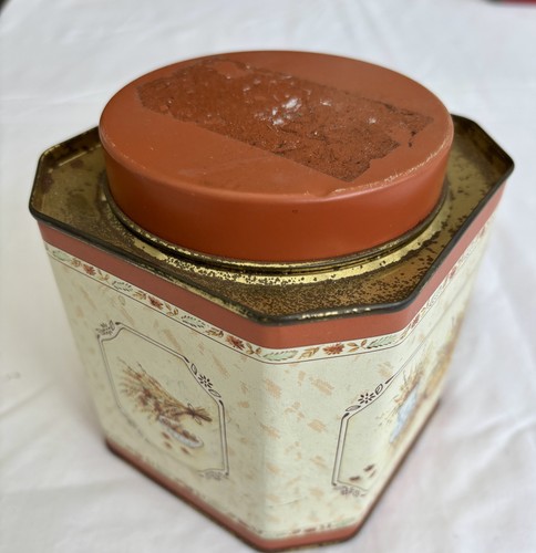 Vintage tin tea caddy - vintage,