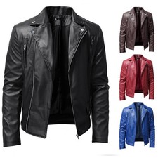 Men Leather Brando Motorbike
