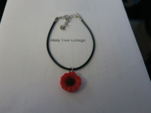 Black waxed corded bracelet - waxed,