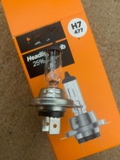 2 X Halfords H7 477 Car Headlight Bulbs 25% Longer Life