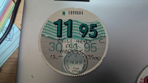 Rare collectable old tax disc - collectable,