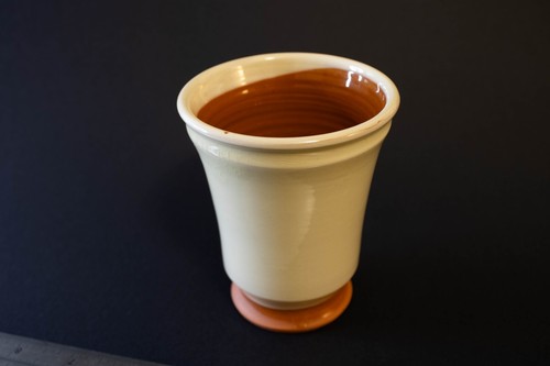 Studio pottery earthenware cup - earthenware,