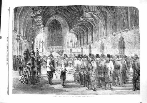 Old antique print - antique, 1860