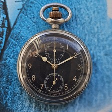 WW2 US Air Force Hamilton Model 23 Chronograph Pocket Watch P437